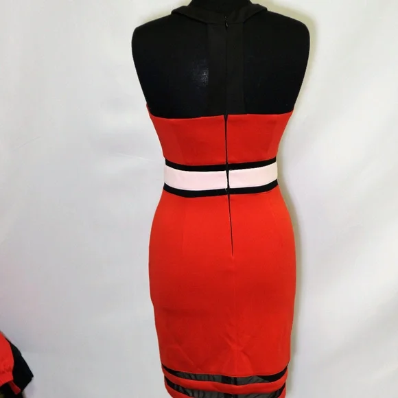 GUESS Striped Open back Sheath Dress Like New Sz Small 4-6 Wmn - Picture 3 of 8